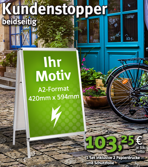Kundenstopper Kundenstopper mit Ihrem Motiv beidseitig