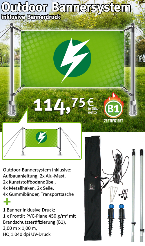 Outdoor Bannersystem - ab 114,75€ Outdoor Bannersystem - ab 114,75€