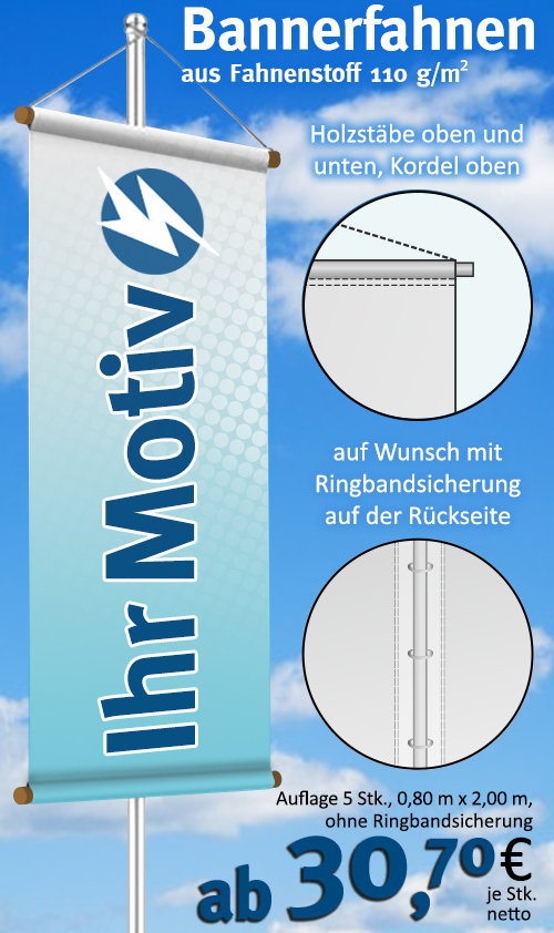 Bannerfahnen - ab 30,70€ Bannerfahnen - ab 30,70€