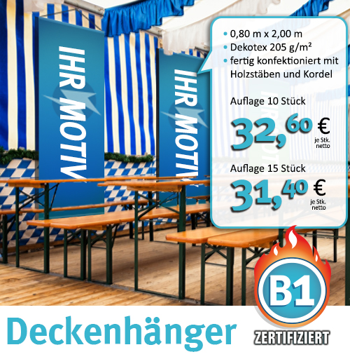 Deckenhänger der ideale Werbeträger Deckenhänger der ideale Werbeträger