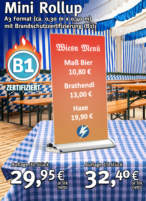 Unser Mini-Rollup im A3 Format Unser Mini-Rollup im A3 Format